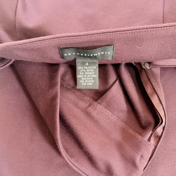 Grace elements Gothic dark academia burgundy red valentine pencil skirt - Picture 5 of 5